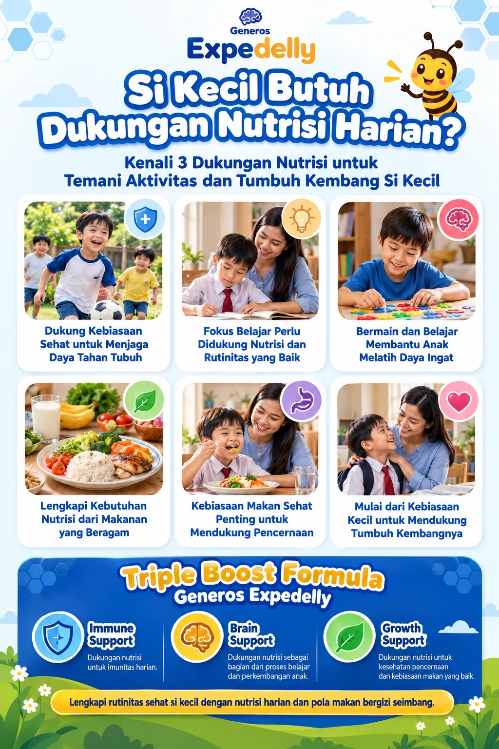 Infografik rutinitas nutrisi Generos Expedelly