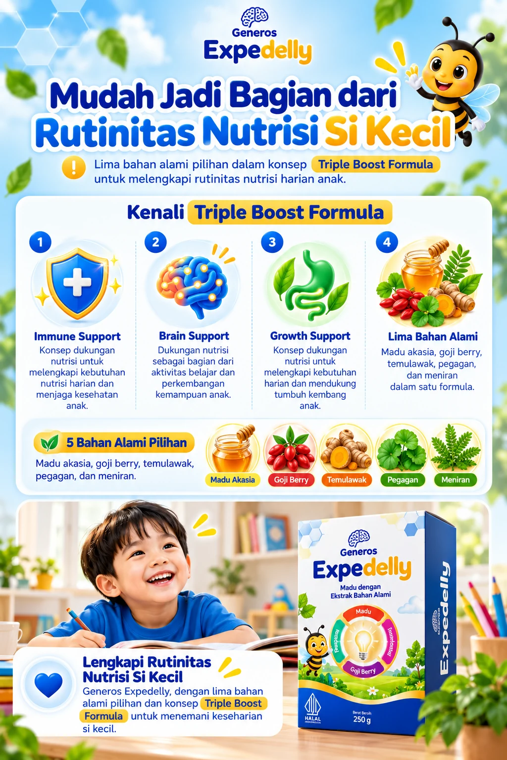 Generos Expedelly sebagai pendamping rutinitas nutrisi